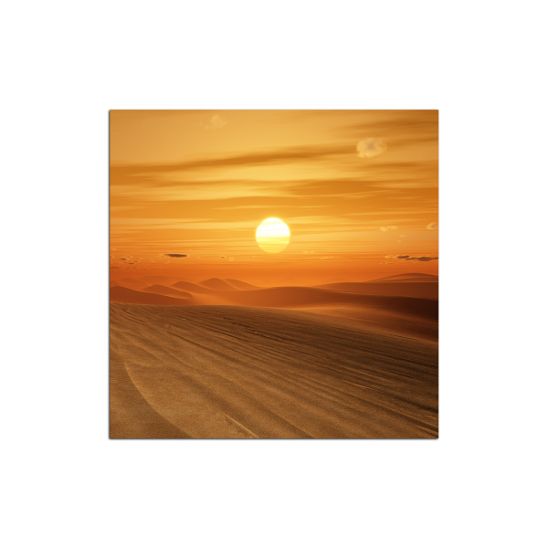 Obraz na plátně - Pouštní západ slunce - čtverec